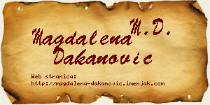 Magdalena Dakanović vizit kartica